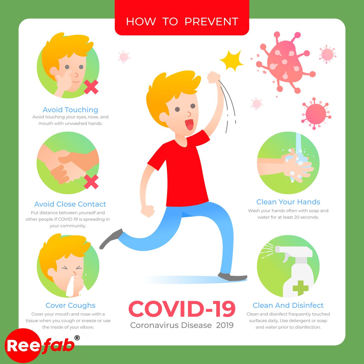 Reefabkitchens's tweet photo. How to prevent from Cronavirus ?

#StayHomeSaveLives 
#StayHomeStaySafe 
#FightAgainstCoronavirus 

By #Reefab https://t.co/HTpb3I4KZf