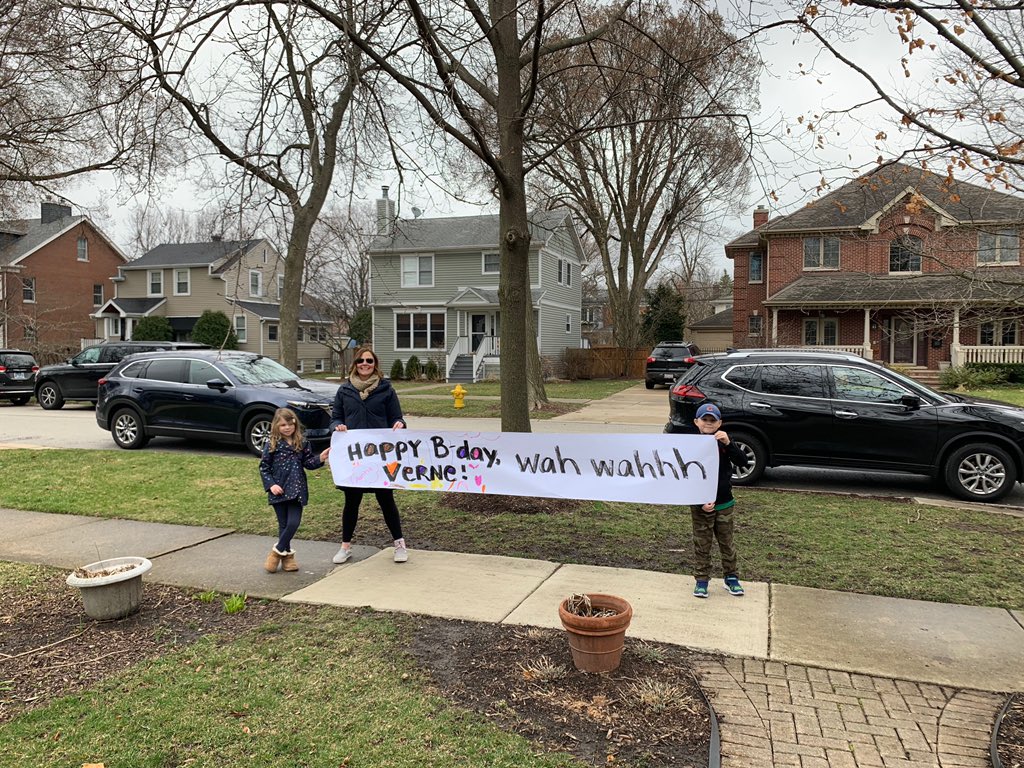 prof_sasso's tweet image. My bff Dana Hackett drive over to my house with her own kids to wish me a SAFE “Happy B Day” Now that’s a true friend- made me smile😘 #d25itspersonal @AHSD25South