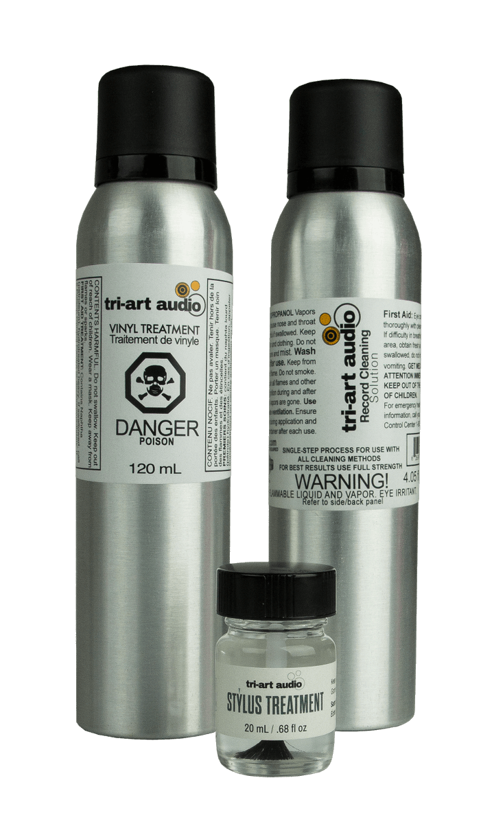 TriArtAudio's tweet photo. Vinyl treatment is a vinyl preservative lubricant that reduces the surface tension of the stylus-groove interaction when used with a properly set up cartridge/turntable. The very fine lubricant has no audible effect on its own.

#triart #audio #madeincanada https://t.co/lBjDI7T1ad