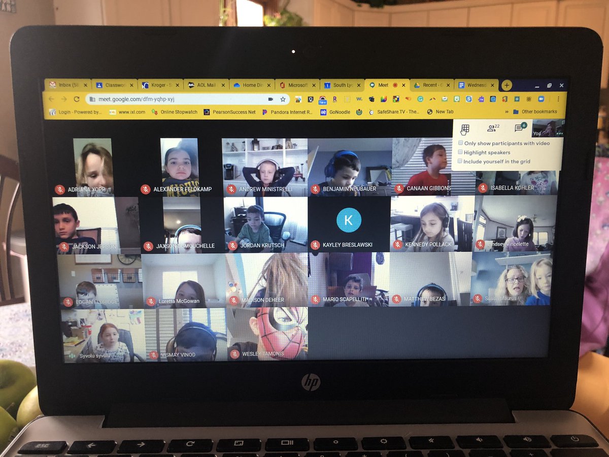 mrsuvick's tweet photo. Who says you can’t have a morning meeting online?   Good morning Sayre Sharks!   #sayresharks https://t.co/XvNCFJ1kE6