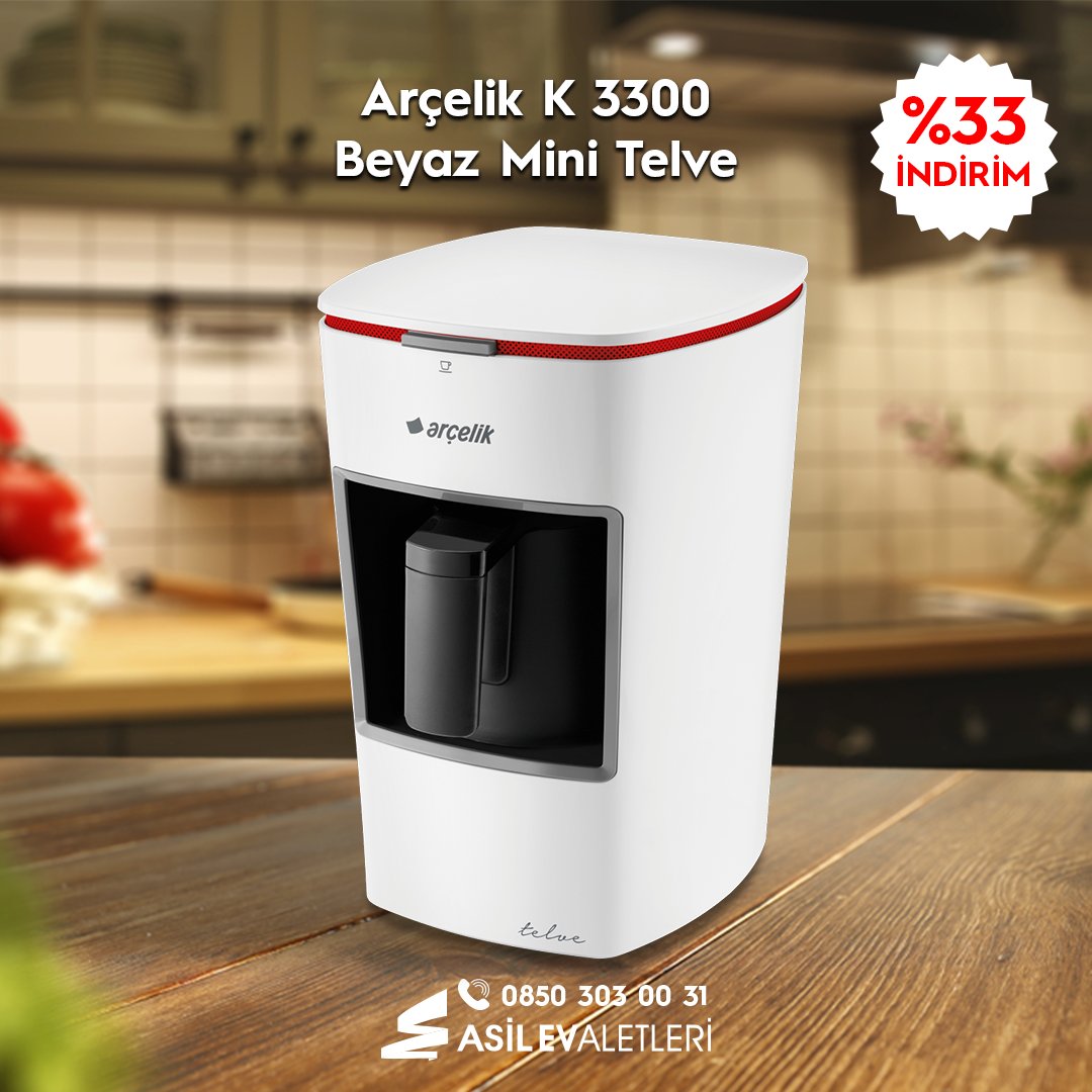 Arcelik K 3300 Beyaz Telve Tekli Turk Kahve Makinesi Trendyol