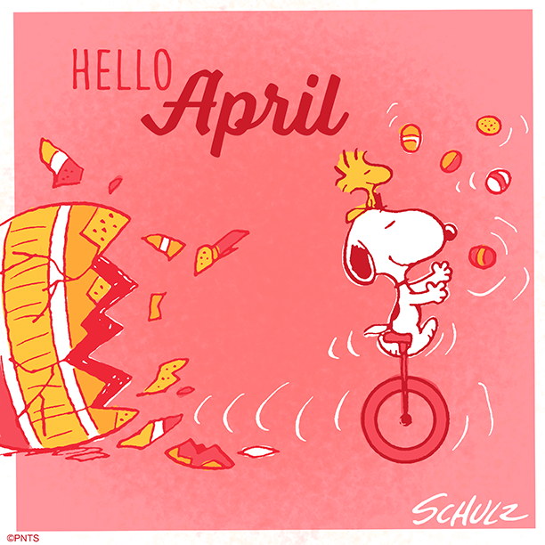 Snoopy's tweet photo. Hi, April https://t.co/6Js3DoMs14