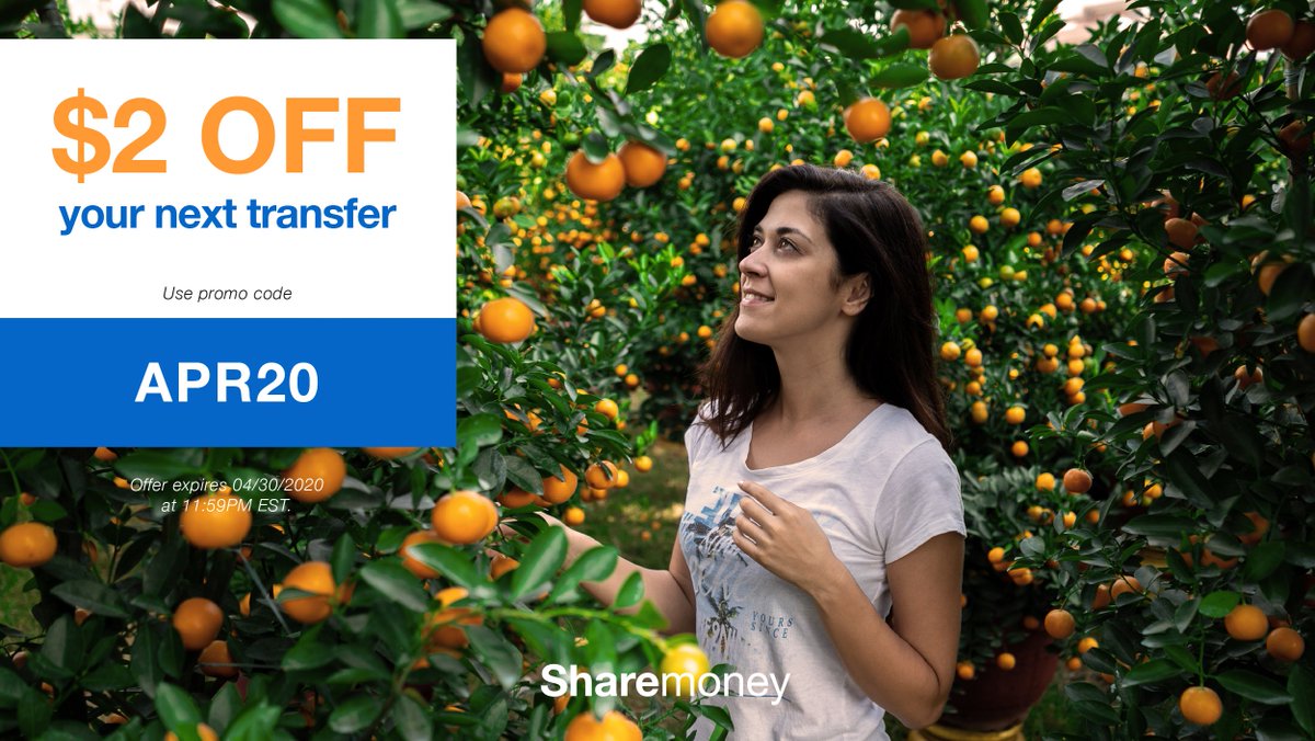 SharemoneyNow's tweet photo. Save $2 on your next transfer with this promo code! https://t.co/pnHSmzvFiX