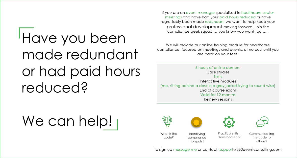 This is a time to stick together, work together, rebound together. Here is our offer of a Helping Hand to those who work in Healthcare Meetings and Events and severely affected by you know what. #healthcarevenues #Compliance #eventprofs <a href="/HCVenues/">Healthcare-Venues.com</a> #compliancegeeksquad