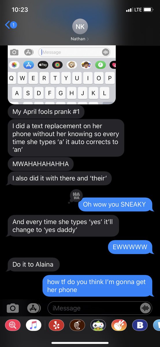 madds_k's tweet photo. When your brother is all proud &amp; shares his April fools pranks he’s doing on his girlfriend 😂 https://t.co/oE4tAWbM8G