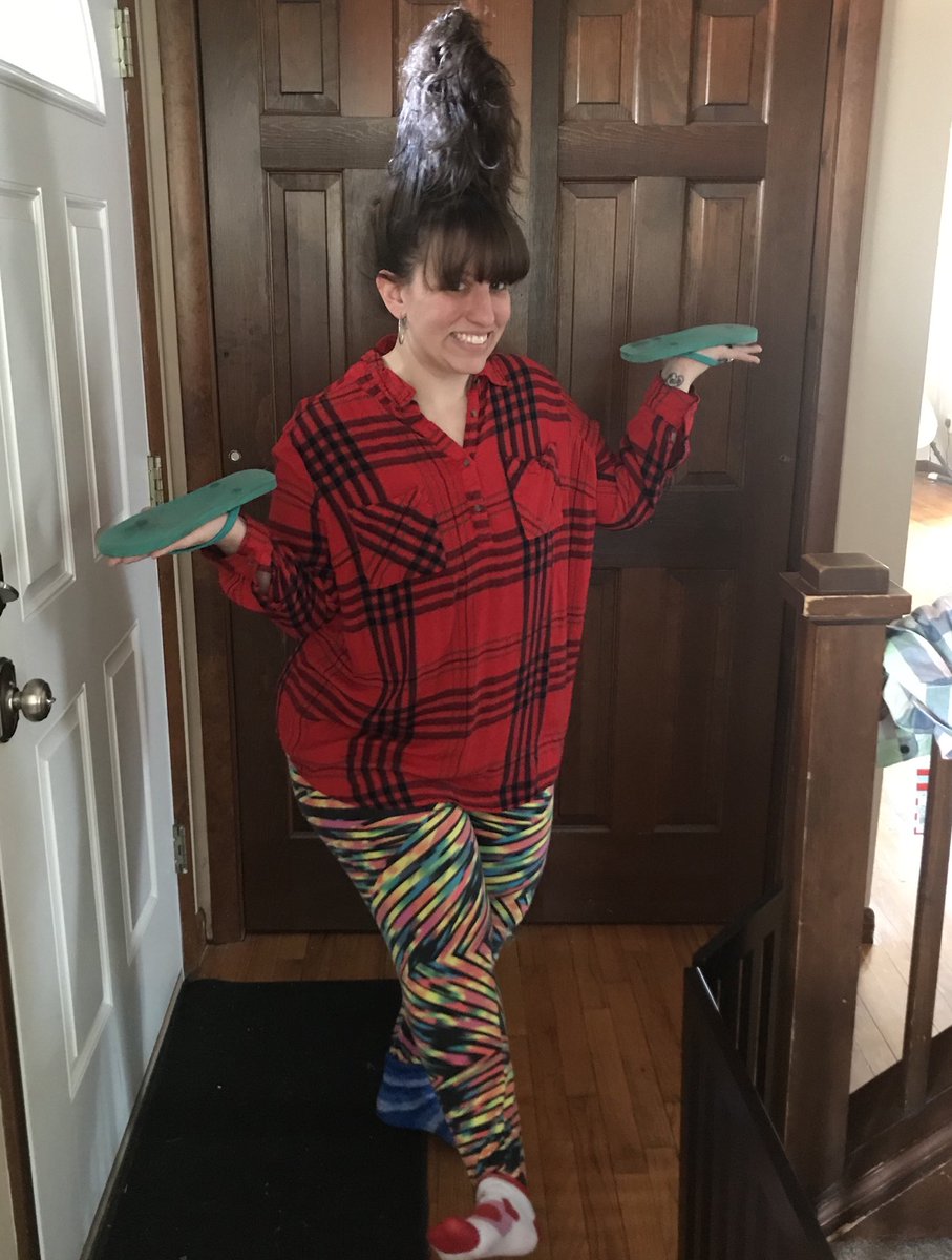 corrado_megan's tweet photo. Spirit week @milfordmemorial 
I don’t know about you, but I am feeling pretty wacky on Wacky Wednesday! #BeMES #SpiritMPS https://t.co/GHaxXL5Y24