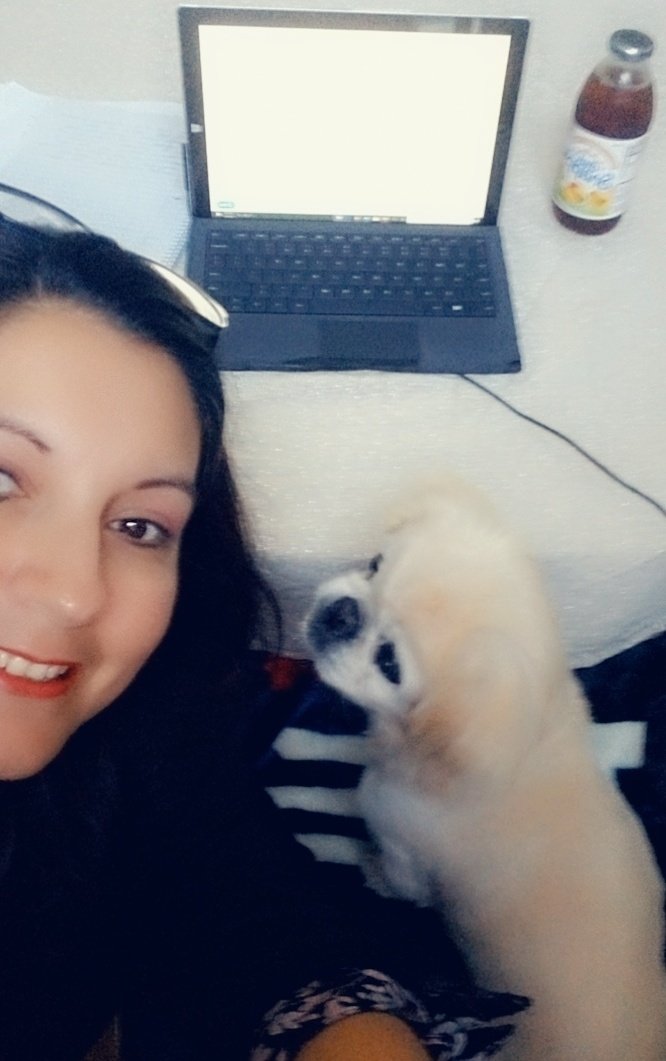 ValdezFrontDesk's tweet photo. Day #3 of #VirtualSpiritWeek!
Pets Learn Too!
Charlie and I ready for our faculty zoom meeting to start!
#WillbernProud #BeWillbern https://t.co/kZhmYiYWuX