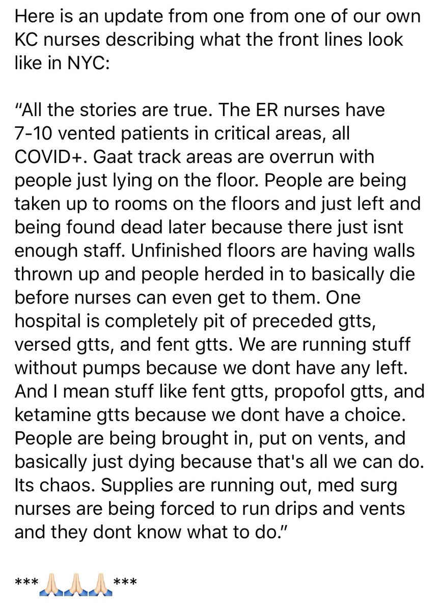 soniawithani18's tweet photo. From our nurses page. I don’t know what else to tell you people to make you #StayHomeKC I don’t care if you’re bored. #StayHomeSaveLives https://t.co/O7ewGQXWt9