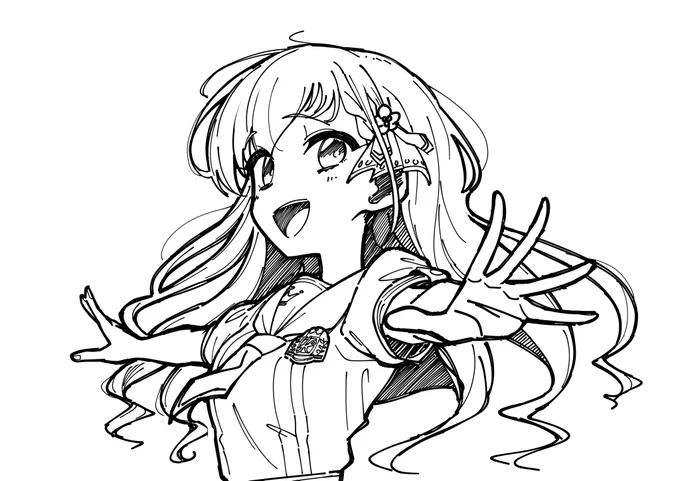 初配信ありがとうございました!!
配信で描いたはーちゃんです 