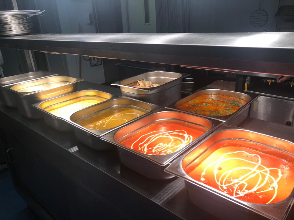 TajBarming's tweet photo. Mass cooking to feed approximately fifty people at the Capel Grange residential home. #COVID19 #tajbarming #doingourbit #community @thebbca https://t.co/FiC4uv06CL