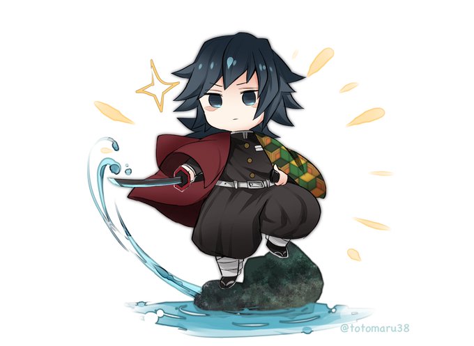 ととまるさんがTwitterに投稿した冨岡義勇(鬼滅の刃)のイラスト。