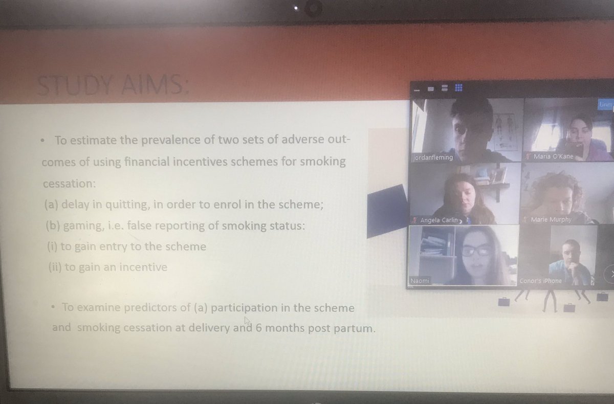 WishStudy's tweet photo. Today we held a virtual journal club meeting with lots of interesting discussions on wearable technology and smoking during pregnancy 📚 Well done @jordanfleming25 and @naomi_bell97 on brilliant presentations 👏🏻 https://t.co/6OSKtBT8dC