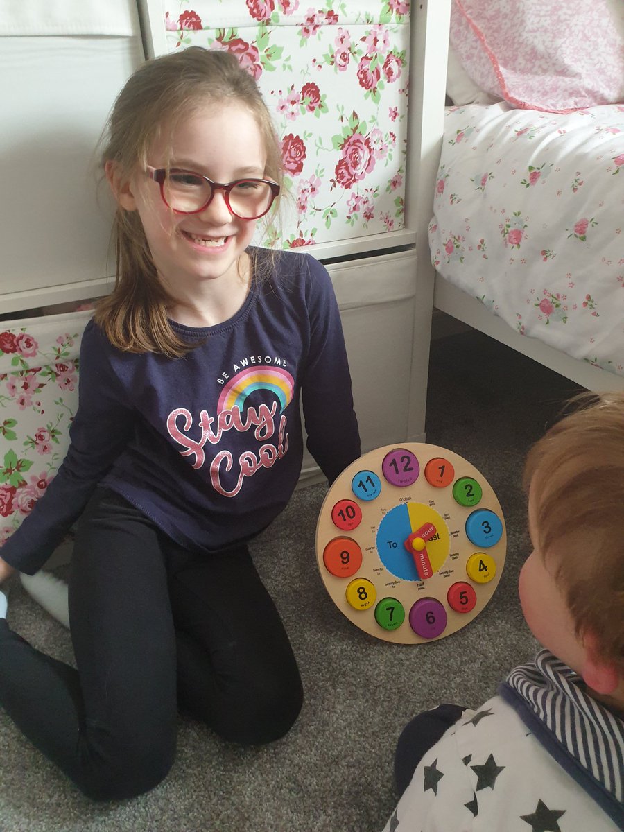 BeckyMc10's tweet photo. Today, Isla has exercised with Joe Wicks, competed in TT Rock Stars, done the week 2 booklet and had lots of giggles with her school friends. We have kept up 'telling the time' and now its time to build a den  #year2homelearning @MrsKissack @EwinsMrs @Natalie90446914 @MrCarver2 https://t.co/hMve4MWvLu
