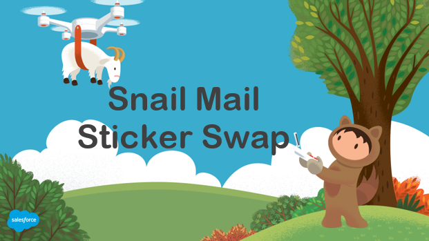 allawler's tweet photo. Need some happy Wednesday news? Me too. That's why, along with some other folks, I'm organizing a #SnailMailStickerSwap! Just because events are virtual doesn't mean we can't indulge in the fun things we miss! Find out more and sign up at https://t.co/X92jBAvSQd #salesforce https://t.co/cM0oODQvQf