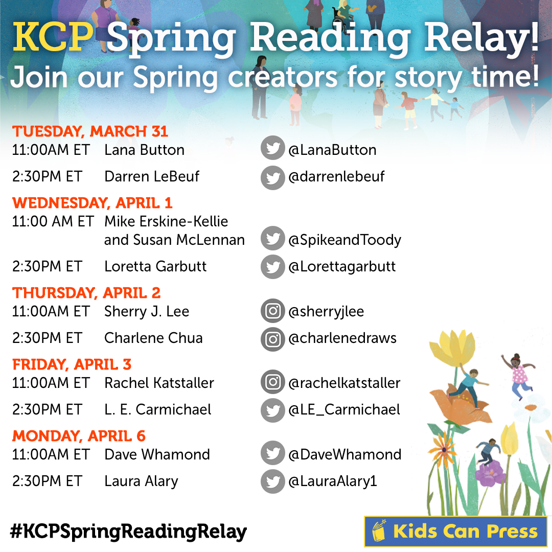 KidsCanPress's tweet photo. It's almost time for the next book in our #KCPSpringReadingRelay! Join @SpikeAndToody for a reading of I GOT YOU A PRESENT! https://t.co/w3oaERjVU2