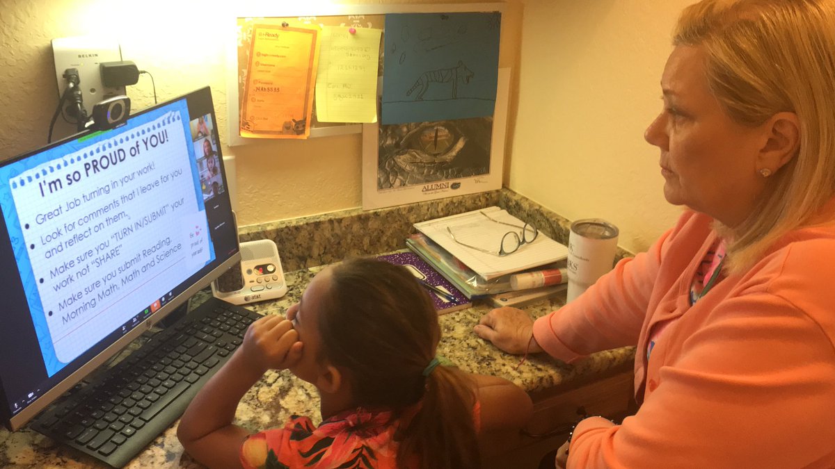 Virtual instruction Wednesday morning with Mrs. Hughes. Thank you Laney and Mrs. Hughes! #ALLINMARTIN #SWE