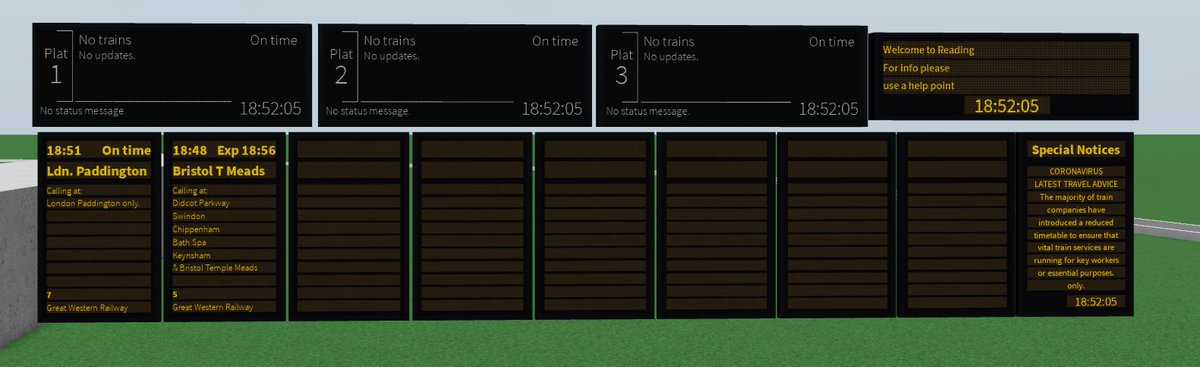 GWM_Dev's tweet photo. Our CIS boards have been completed and work has begun on the modelling of Reading Station!

#Roblox #RobloxDev https://t.co/TIXKApGYIt