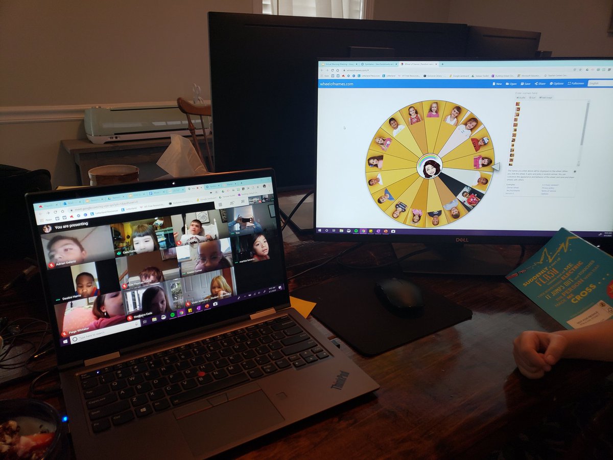 ColeyEdsall's tweet photo. Our morning meeting today was as close to normal as we could get. We also practiced video chat routines and etiquette. These 1st graders were risk takers and loved completing this challenge! @BryanRoadES https://t.co/gBIL0H8sb8
