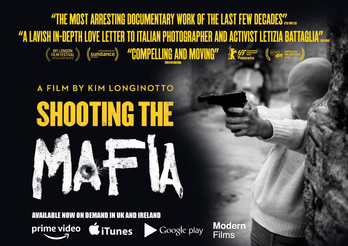 shooting_mafia's tweet photo. Look! You can now watch Shooting the Mafia on demand in the UK &amp; Ireland @ScreenIreland @BFI @kimlonginotto @2012Niamh @letiziabatt @ModernFilmsEnt @CinemaItaliaUK @BirdsEyeViewFF #Documentary #mafia #photography #irishfilm https://t.co/Jh63GZRnOv