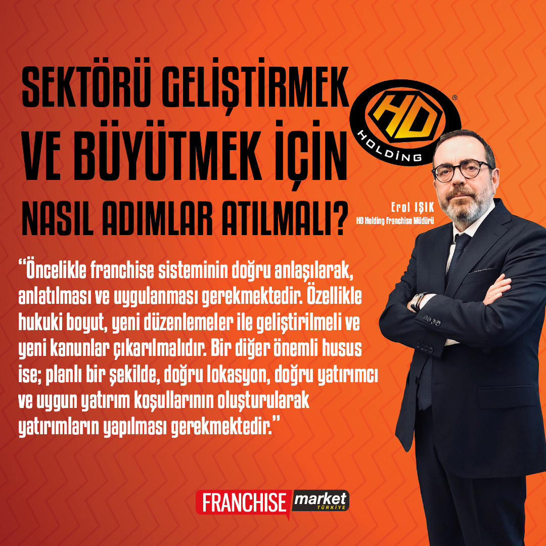 HD Holding Franchise Müdürü Erol Işık ile sektörel gelişmeler ve franchise sistemi hakkında yaptığımız röportaj son sayımızda.
<a href="/erolisik/">erol ışık</a> 

#hdholding #franchisemarkettürkiye #franchisemarket #marketing #ekonomi #yatırım #yatırımcı #fırsat #izmir #türkiye #franchise #bayilik