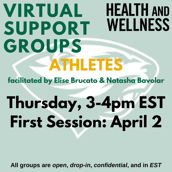 Babson Wellness is offering many virtual support groups. contact wellness@babson.edu for more info!
