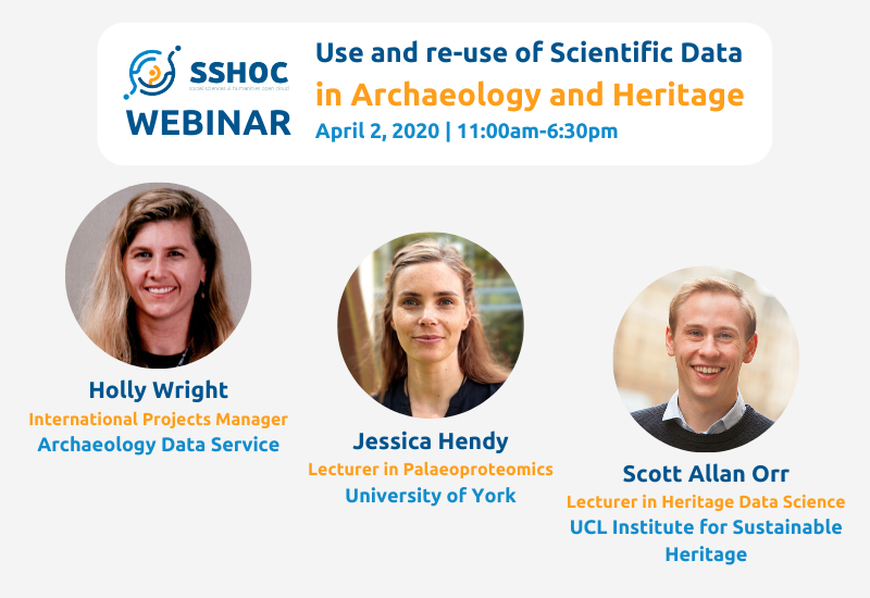 SSHOpenCloud's tweet photo. Tomorrow 2 April we will discuss about novel policy &amp; best practice around use and re-use of #ScientificData in #Heritage science &amp; #Archaeology in a half-day webinar jointly organised by #SSHOC @SEADDA_COST @ErihsEu. Participation by invitation. More here https://t.co/vGXBNJ2ceZ https://t.co/JT4jVRlqwp
