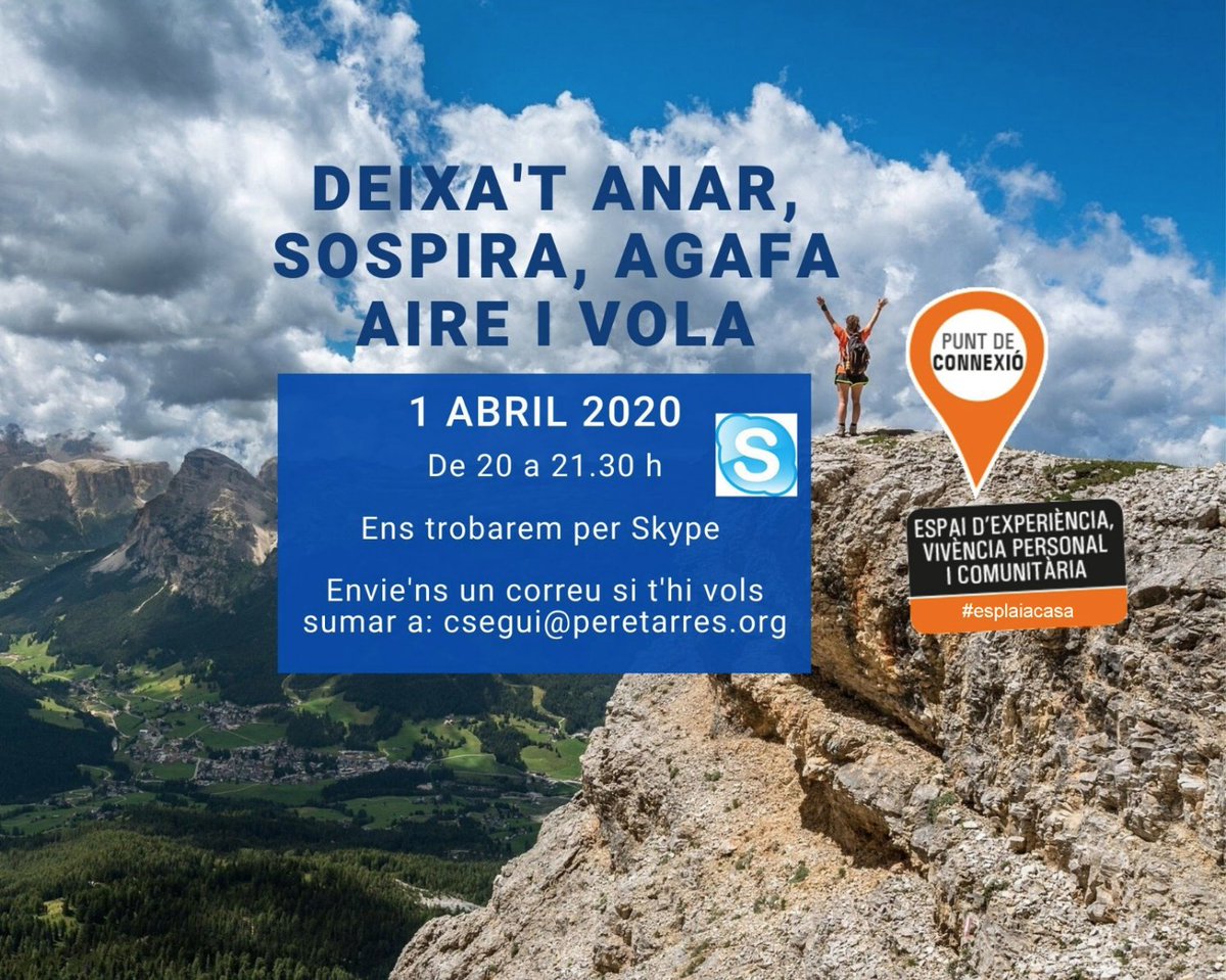 Aquests dies de confinament, és important trobar espais per connectar amb nosaltres mateixos/es i la nostra dimensió transcendent, a més de compartir amb els altres via 'online'. 

Recordeu que avui a les 20h teniu l'oportunitat de fer-ho‼👇
