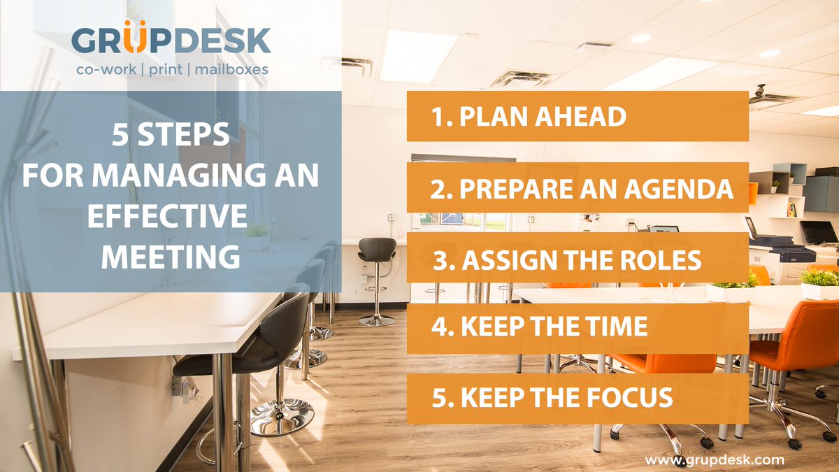 GrupDesk's tweet photo. Your time is important, now more than ever. Make the most out of your meetings by following the simple steps below.
#work #coworking #reddeer #GrupDesk #businessmeeting https://t.co/m0Luu8gFSO