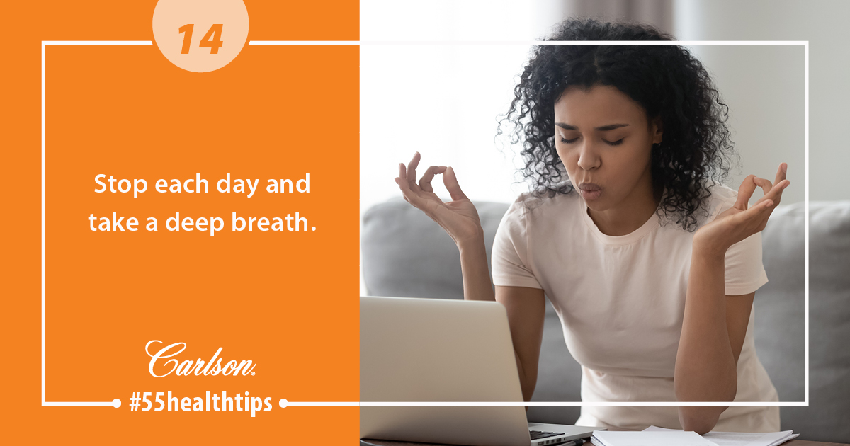 carlsonlabs's tweet photo. Tip 14/55: Stop each day and take a deep breath.
#55healthtips #carlsonlabs #55yearsofcarlson #since1965 #qualitysince1965 #gettinghealthy #stayinghealthy #wellness #nutrition #immune #immunesupport #breath #wellnesswednesday https://t.co/leGBZd7e1O