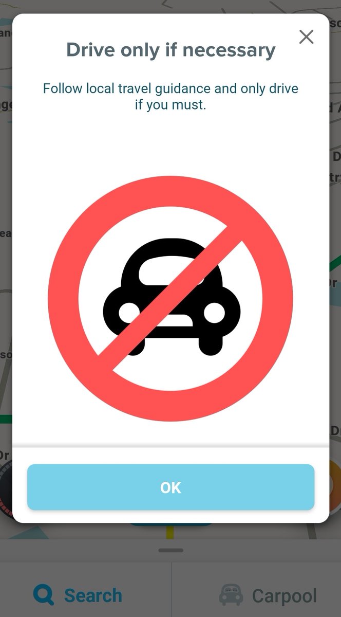 WazeTennessee's tweet photo. Hey #Tennessee! As a reminder to #StayHomeSaveLives, and in response to @GovBillLee's #COVID19 order which went into effect this morning, the @Waze app will display this reminder throughout the state. If you don't need to go out, just stay home! #WazeCommunity https://t.co/Jb9c9v3QMK