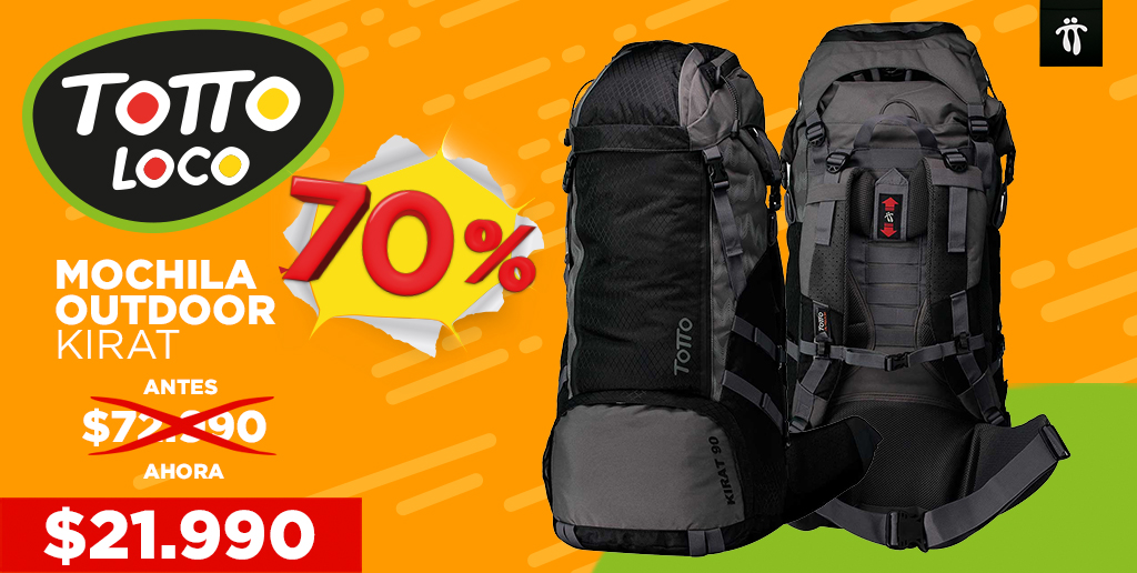 TottoChile on Twitter: "Gran capacidad y funcionalidad facilitarte cada viaje!. Consigue esta espectacular mochila outdoor de 80 litros #TottoDiloTodo #QuedateEnCasa #TottoLoco #PreciosDeLocura https://t.co/oaLnzBK7J8 ...