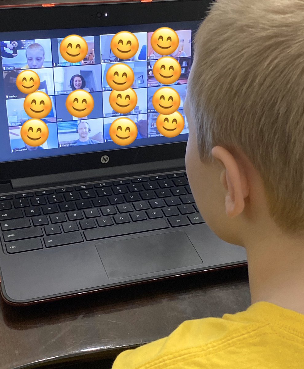 EmilyAssmus's tweet photo. @vbschools has done a tremendous job of providing our students with engaging and meaningful learning. Carter’s teacher, principal and AP are on his class’ Zoom meeting today! @Ivy11904 @ginnyom124 @BeachSupe #ProudPAESSeagull
#VBAlwaysLearning #MakingTheBestOfTheRona #Zoom https://t.co/ckGR2pqewk