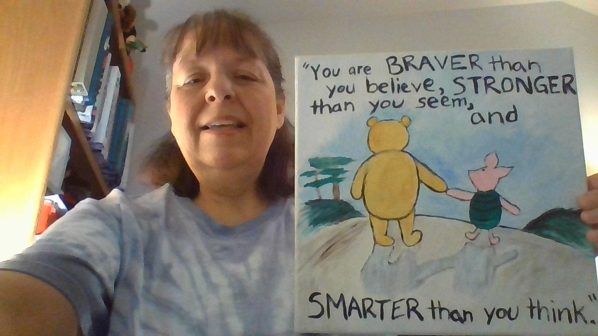 HoughLCPSMerce1's tweet photo. Day 3 Tie-Dye Day. #VirtualSpiritWeek The picture is one my daughter painted for me a few years ago @LCPS_Mercer.  Thought it was a good saying for this time. #RoarTogether2020 #mms https://t.co/T6NKJTSMBv