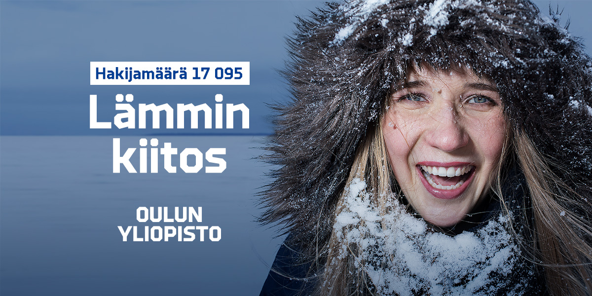 UniOulu's tweet photo. 17 095 kertaa kiitos! Oulun yliopiston hakijamäärä oli ennätyksellisesti yli 17 000 juuri päättyneessä korkeakoulujen yhteishaussa. Lämmin kiitos ja onnea valintoihin! #UniOulu #yhteishaku #yliopistoon https://t.co/eidgaC7Asn