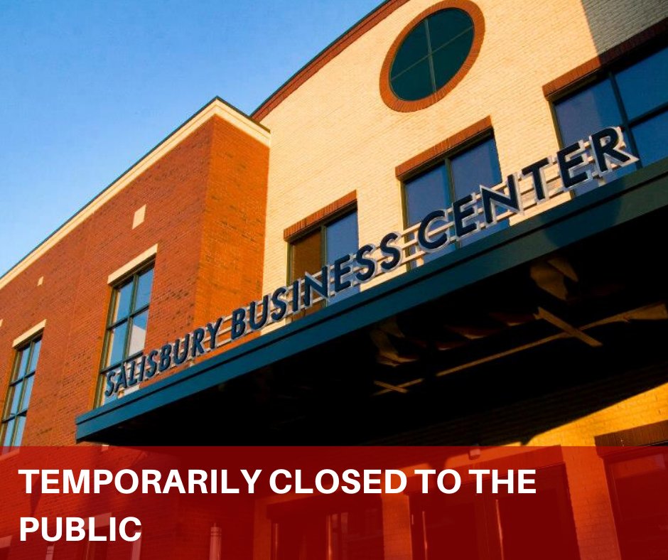 SBC Temporary Closing, Disaster Relief, and Forward 2040. 

Find out the latest from the Salisbury Business Center. 

salisburybusinesscenter.com/sbc-temporary-…