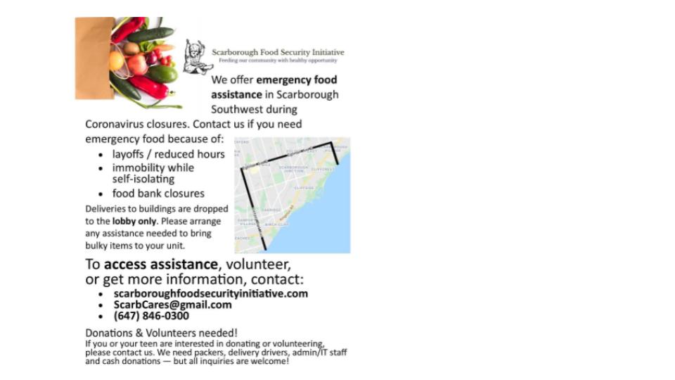 ShereneSahib's tweet photo. We do not want any of our families to experience food insecurity. Pls RT so parents are aware that there is help @LC3_TDSB https://t.co/WMOfFwHd9J