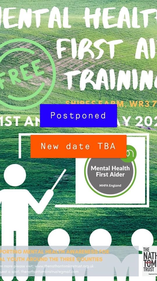 As you may have seen on our Facebook page, we will postponing the training day in May. We have contacted those of you that signed up, but please get in touch if any queries. Grant applications are still being accepted, please have a look! #InThisTogether #mentalhealth