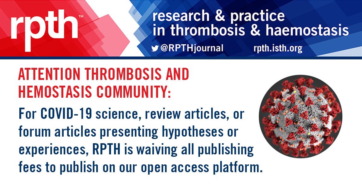 RPTHjournal's tweet photo. Do you have learnings from the #COVID19 experience or a hypothesis to share about treatment or supportive care? Submit a Forum or Original Research for fast-track review. #OpenAccess fees waived for COVID articles. https://t.co/gZWU7N0qgd