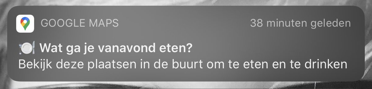 Hmmm ⁦<a href="/GoogleNL/">GoogleNL</a>⁩ in deze tijden vreemde suggestie... ook al wil ik heel graag uiteten... #fail #Covid19NL