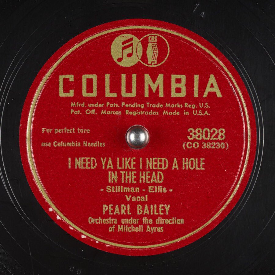 EK: Prince might have been inspired by the Jazz classic “I Need Ya Like I Need a Hole in the Head” by Pearl Bailey.