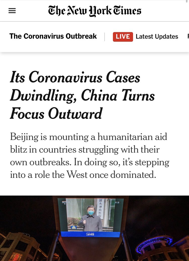 China “handled” the outbreak better than anyone, if the mainstream media is to be believed. But don’t you dare ask them a question about it.