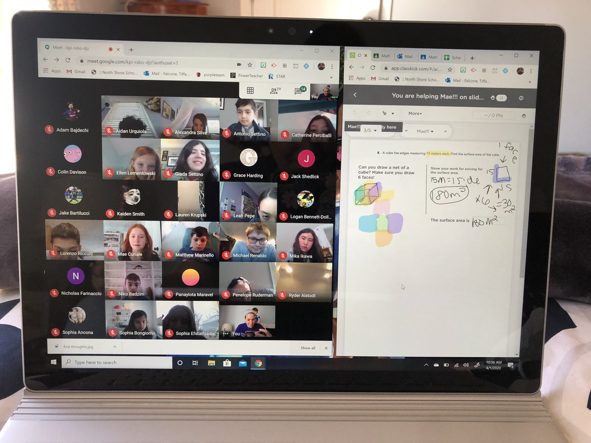 Falconet75's tweet photo. The Grape Jammers started their day jammin’ with math.  Happy to see their faces and math minds in action. Miss them! @dcchill22 @NSMSliteracy6 @Classkick https://t.co/AcqGpM2Zz6