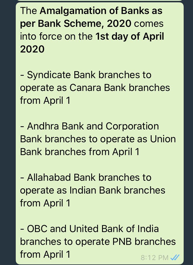 asvs_associates's tweet photo. #Amalgamation #Banking #BankMerger #banks #RBI #syndicatebank #AndhraBank #CorporationBank #allahabadbank #obcbank #UnitedBankofIndia https://t.co/yoRllidjJf