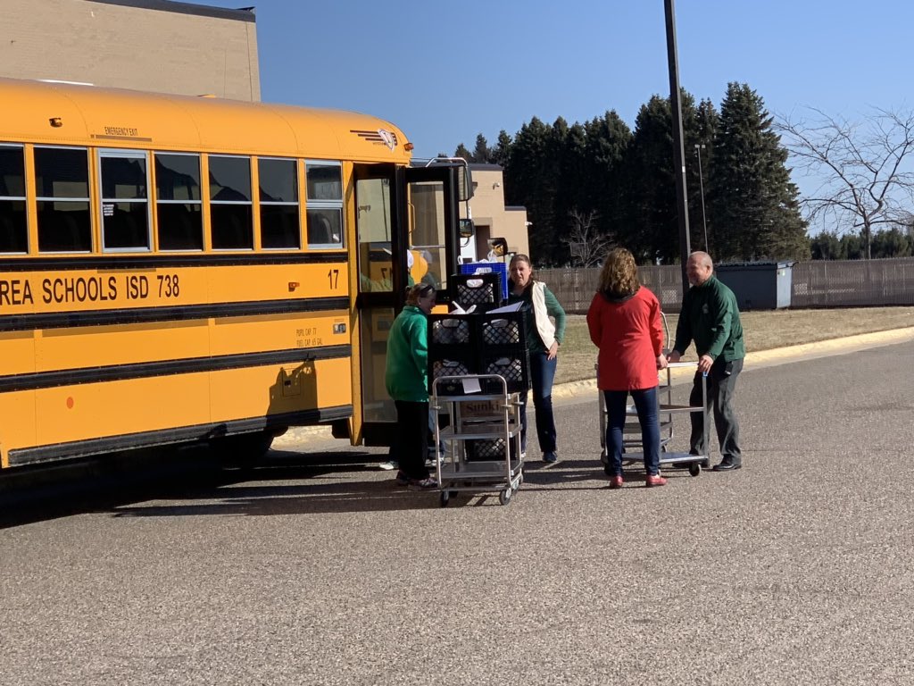 Over 500 meals going out today! I took some time to ride a route and it was great seeing the smiling faces of our students!