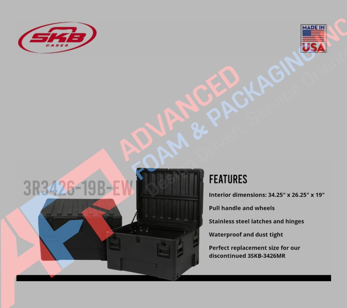 advanced_foam's tweet image. Did you know @advanced_foam is a dealer for @SKBCases? Offering custom foam packaging solutions solutions via afpincorp.com