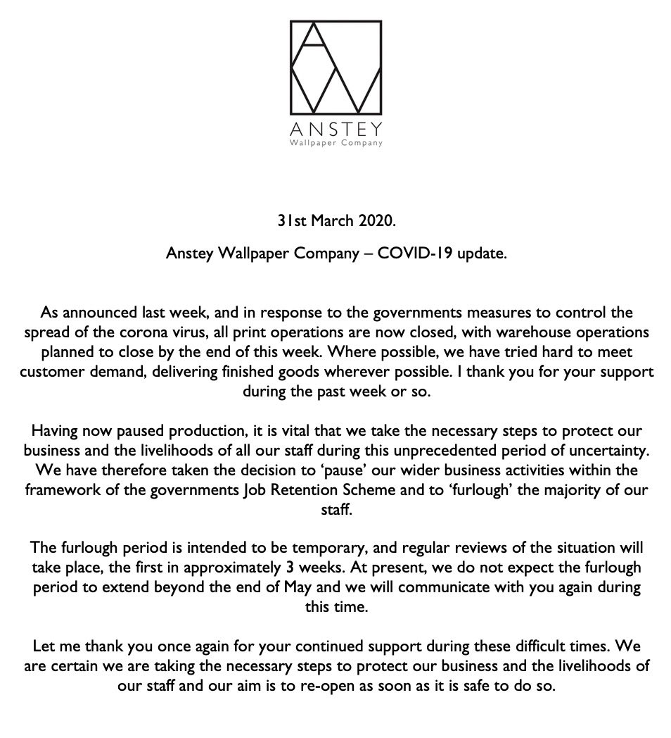 Anstey Wallpaper Company Ansteywallpaper Twitter