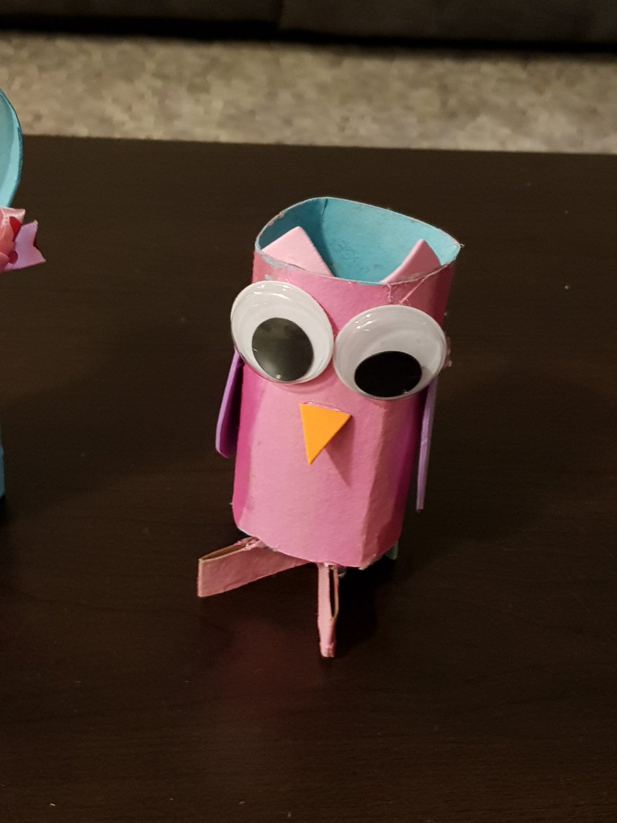 Darina's Artwork
Darina made a rabbit and owl with two pieces of cardboard tube. Very Creative!