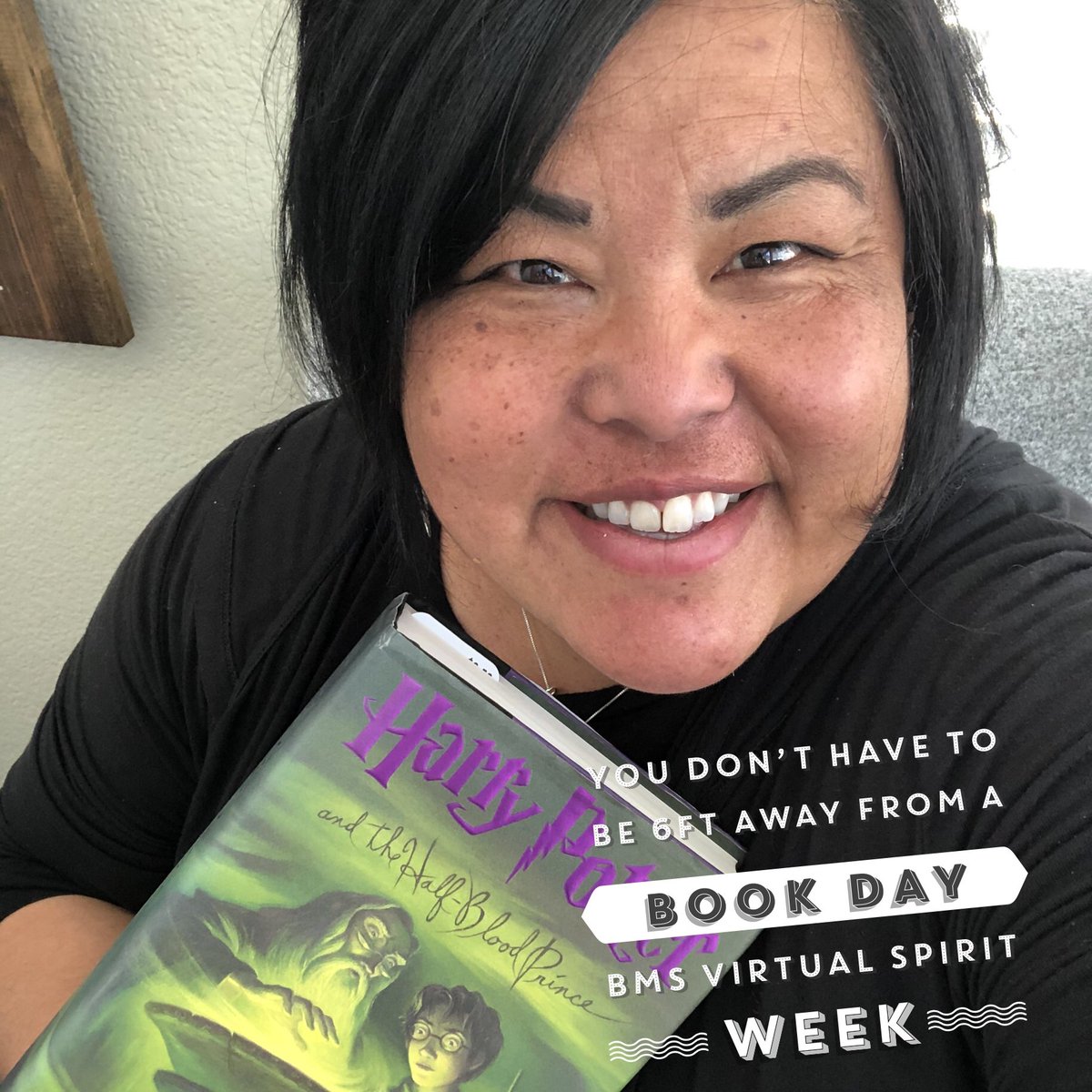 BMS Virtual Spirit Day.  Show me your books!  <a href="/BMSVikings/">Benicia Middle School</a> <a href="/HuntingtonCM/">Constance Huntington</a>