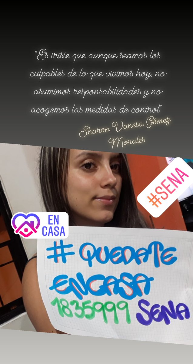 CafeConPancacho's tweet photo. "Es triste que aunque seamos los culpables de lo que vivimos hoy, no asumimos responsabilidades y no acogemos las medidas de control"

Sharon Vanesa Gómez Morales
Sistemas de gestión ambiental
#SENA #SenaEnCasa
#TemporalesSENA #MeQuedoEnCasa  #instructorSENA #AprendizSENA https://t.co/dA6sTt1IyZ