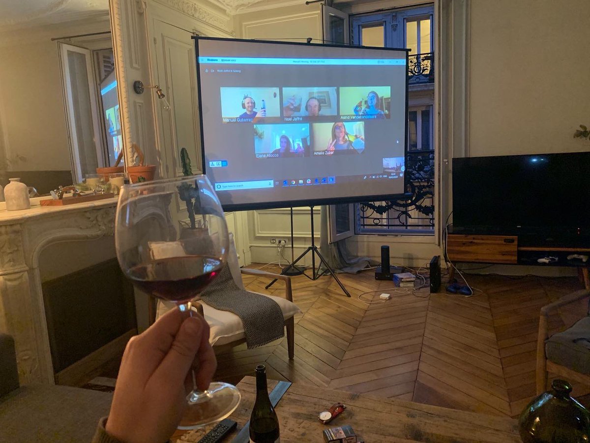 IndexExchange's tweet photo. Social Distancing: ✔️
Successful virtual team meetings and digital happy hours: ✔️
Keeping spirits high: ✔️
No #HumpDay blues around here! #IXLife #WorkFromHome https://t.co/mrumManlqm